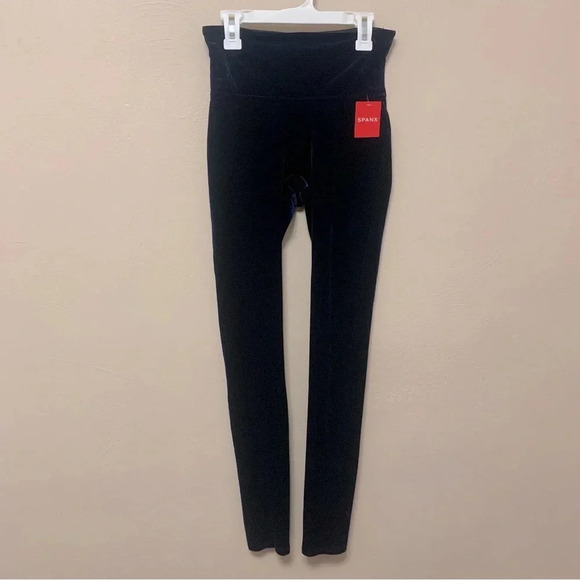 Spanx Blue Velvet Leggings Size Small NWT New - Picture 4 of 15
